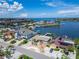 Aerial view of homes in a waterfront community with nearby open water access at 6334 Cocoa Ln, Apollo Beach, FL 33572