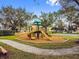 Community playground featuring slides, swings, and a basketball court at 10203 Shadow Branch Dr, Tampa, FL 33647