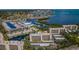 Aerial view of the Pasadena Cove condominiums and the intracoastal waterway at 1324 Pasadena S Ave # 501, South Pasadena, FL 33707