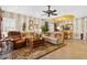Open floor plan with living room, dining room, and decor at 15744 Crystal Waters Dr, Wimauma, FL 33598