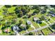 Wide aerial view of the property and its surroundings, showcasing the expansive lot at 37113 Waldo Dr, Dade City, FL 33525