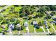Expansive aerial view showcasing the property's layout, pool, and surrounding greenery at 37113 Waldo Dr, Dade City, FL 33525