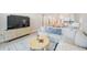 Inviting living room with stylish decor, comfortable seating, and a large television for entertainment at 400 150Th Ave # 504, Madeira Beach, FL 33708