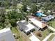 This aerial view showcases the home's prime location amidst lush greenery and neighboring residences at 1005 45Th W St, Bradenton, FL 34209