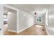 Living room featuring wood flooring, recessed lighting, and neutral paint at 1005 45Th W St, Bradenton, FL 34209