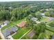 Aerial shot capturing the home's location amidst lush greenery and highlighting its neighborhood setting at 1015 Hastings Ct, Lutz, FL 33548