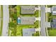 Aerial view of a home featuring a private screened-in pool and well-maintained landscaping at 12739 Rainwashed Loop, Parrish, FL 34219