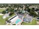 Aerial view of community amenities including pools, tennis courts, and clubhouse at 12904 Prestwick Dr, Riverview, FL 33579