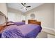 Comfortable bedroom showcasing two beds, soft carpet, a ceiling fan, and natural light at 15405 Woodstar Landing Ct, Lithia, FL 33547