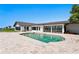 An inviting backyard pool with a travertine patio and beautiful views of the bay at 2002 Carolina Ne Cir, St Petersburg, FL 33703