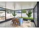 Covered patio offers dining and backyard views at 2452 Bayshore Blvd, Dunedin, FL 34698