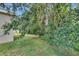 Backyard view showcases lush greenery and large trees for added shade and privacy at 2823 Holly Bluff Ct, Plant City, FL 33566