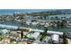 An aerial view of waterfront condos, boat docks and intercoastal waterways at 318 Windrush Blvd # 10, Indian Rocks Beach, FL 33785