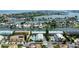 An aerial view of waterfront condos, boat docks and intercoastal waterways at 318 Windrush Blvd # 10, Indian Rocks Beach, FL 33785