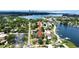 Expansive aerial view of property's location near bay with downtown skyline at 321 42Nd S Ave, St Petersburg, FL 33705
