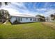 Expansive backyard featuring a lush lawn and serene waterfront access at 3290 Sunset N Dr, St Petersburg, FL 33710