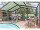 Relaxing screened-in pool area with outdoor seating and a barbecue grill at 516 7Th Se St, Largo, FL 33771
