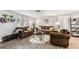 Comfortable living room featuring a cozy seating arrangement, warm lighting, and tasteful decor at 5744 Thrush Dr, New Port Richey, FL 34652