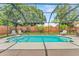 Sparkling pool with screened enclosure surrounded by tropical landscaping at 6289 107Th N Ave, Pinellas Park, FL 33782