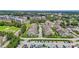 Stunning aerial view of townhomes near a golf course, lake, and ample parking at 1050 Starkey Rd # 704, Largo, FL 33771