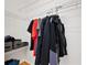 Walk-in closet features wire shelving and hanging storage at 12031 Mountbatten Dr, Tampa, FL 33626