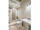 Contemporary bathroom featuring a tiled shower, modern fixtures, and a sleek design at 16006 Armistead Ln, Odessa, FL 33556