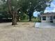 Spacious backyard with mature trees, perfect for outdoor activities and relaxation at 17048 State Road 54, Lutz, FL 33558