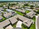 Scenic aerial view of a residential neighborhood with lush greenery and well-maintained homes at 1717 Atrium Dr, Sun City Center, FL 33573