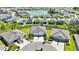 Beautiful aerial view of a Primary planned community surrounding a lake with ample green space at 31105 Mango Fade Way, San Antonio, FL 33576