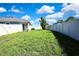 Large backyard with privacy fence, new sod and lots of space at 31105 Mango Fade Way, San Antonio, FL 33576
