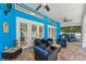 Inviting covered patio with comfortable seating and direct views of the sparkling swimming pool at 3509 Country Creek Ln, Valrico, FL 33596