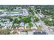 Beautiful home near a baseball field with lush trees, neighborhood streets, and sidewalks at 411 Locklie St, Dunedin, FL 34698
