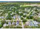 Picturesque aerial view of a peaceful neighborhood with various houses surrounded by lush trees and greenery near the water at 4401 S Trask St, Tampa, FL 33611