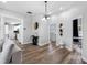 View of entry area with kitchen, study, and dining room that highlights the open concept design at 4401 S Trask St, Tampa, FL 33611