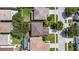 Aerial view of house in neighborhood showing roof, property lines and nearby houses at 4735 Red Pine Way, Wesley Chapel, FL 33545