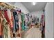 Walk-in closet is organized with hanging racks and shelves providing ample storage space at 4735 Red Pine Way, Wesley Chapel, FL 33545