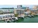 Waterfront building with private boat slips, lovely balconies, and a community pool and spa at 706 Bayway Blvd # 503, Clearwater, FL 33767
