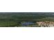 Beautiful aerial view of the community featuring lush greenery and a scenic pond at 8922 Little Bluestem Dr, Land O Lakes, FL 34637