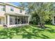 Backyard view, showing the screened-in porch and yard at 1031 Andrew Aviles Cir, Tampa, FL 33619
