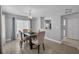 Dining room with a chandelier over the table and chairs at 1312 Kelridge Pl, Brandon, FL 33511