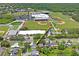 Aerial view of a home near a school showing proximity and neighborhood at 1707 Solon Ave, Dunedin, FL 34698