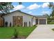 Charming single-story home featuring a stone accent wall, manicured lawn, and a well-maintained driveway at 1707 Solon Ave, Dunedin, FL 34698