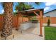 Outdoor grill area with countertop and grill in covered gazebo at 1707 Solon Ave, Dunedin, FL 34698