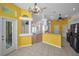 Bright kitchen and breakfast bar featuring unique design elements and modern appliances at 18168 Clearview Dr, Brooksville, FL 34604