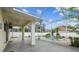 Covered patio view of the private pool with screened enclosure at 18203 Tivoli Ln, Lutz, FL 33558