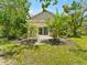 Spacious backyard featuring a pergola and mature, tropical landscaping at 2068 Diane Ave, Palm Harbor, FL 34683
