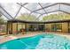 Enjoy the crystal-clear pool enclosed within a screened patio for year-round relaxation and fun at 2199 Blue Tern Dr, Palm Harbor, FL 34683