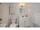 Well-lit bathroom featuring a modern vanity, updated fixtures, and a window with blinds at 2926 Fairfield S Ave, St Petersburg, FL 33712