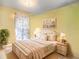 Inviting bedroom with natural light, light yellow walls, and a cozy rug at 3026 Cedaridge Dr, Tampa, FL 33618