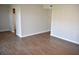 This living room features laminate wood floors and neutral paint, providing a blank canvas for your personal touch at 4702 Michael Ct # 139, Tampa, FL 33614